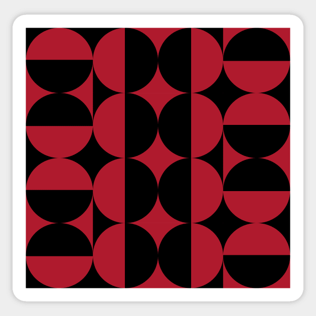 red and black geometric pattern Sticker by pauloneill-art